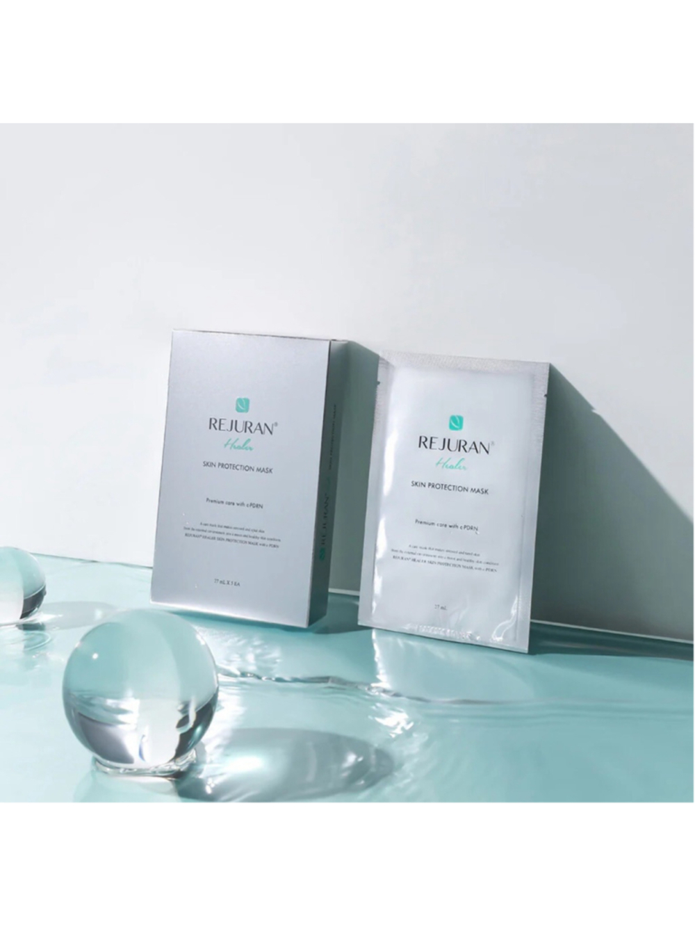REJURAN Skin Protection Mask 27ml 5pcs c-PDRN Moisturizing Soothing Mask Sheets
